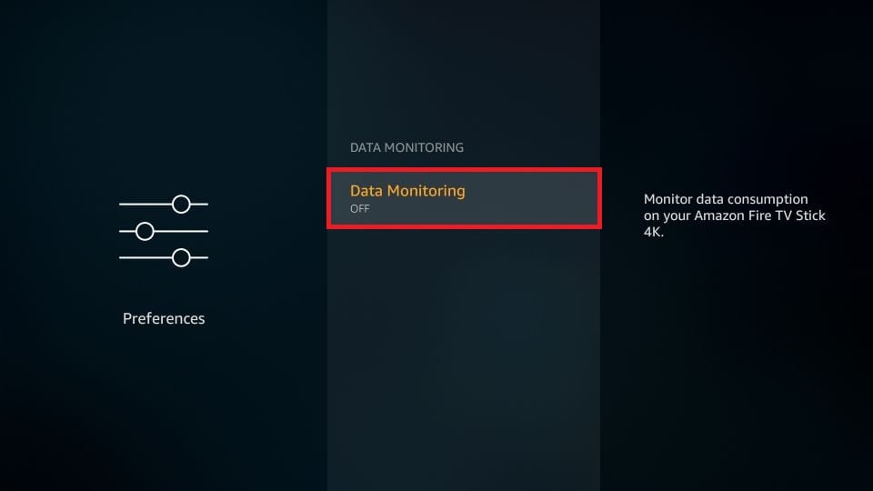 Now, turn OFF Data Monitoring on the next screen